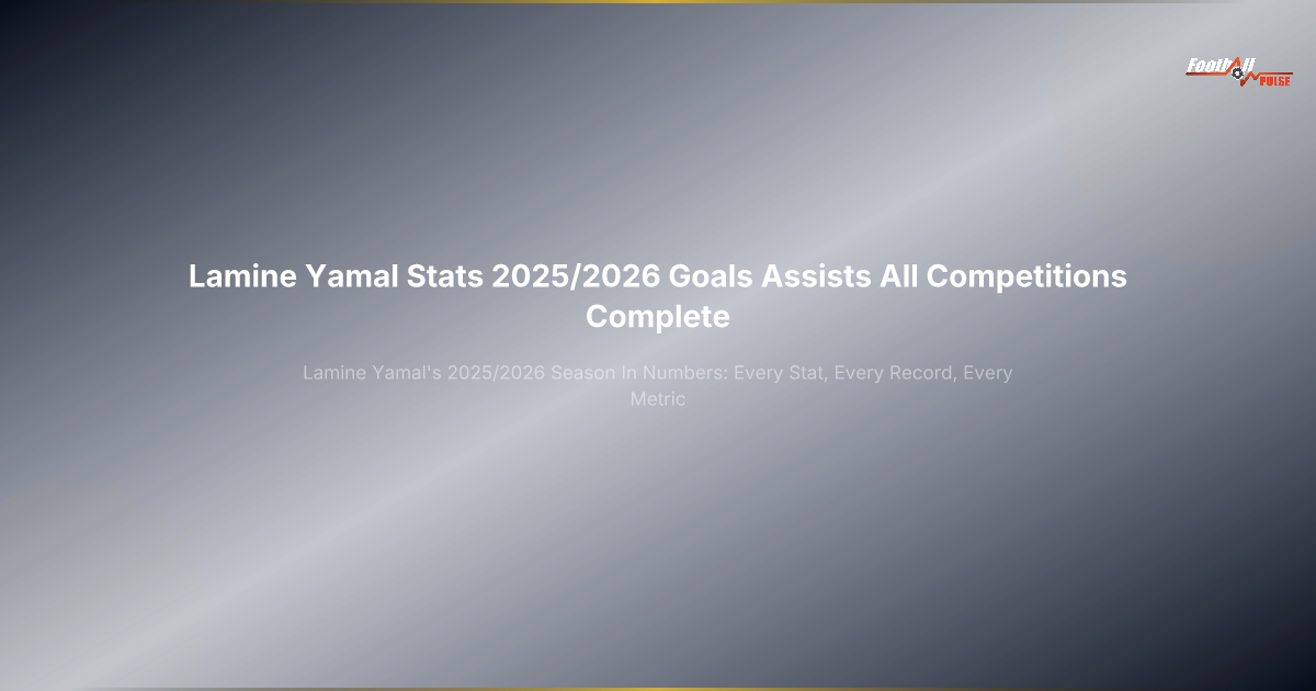 Lamine Yamal stats 2025/2026: Goals, assists and complete season data