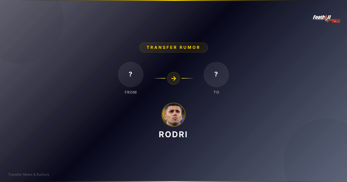 Rodri's Quiet Revolution — And Why Barcelona Are Winning the Transfer Race